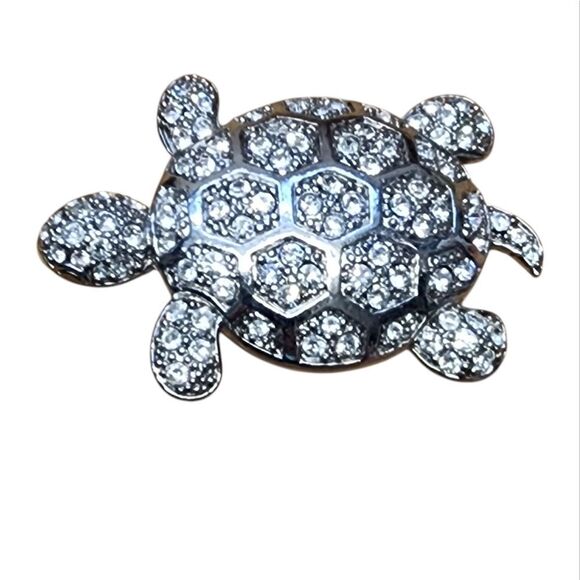 Rhinestone Turtle Brooch & Pendant - Picture 1 of 3